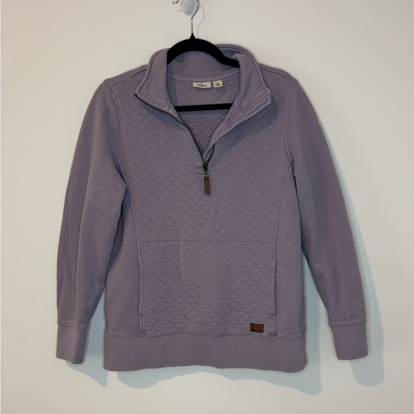 L.L. Bean Sweaters - L.L.Bean Quilted Quarter Zip Pullover Lavender Purple | Women’s Medium